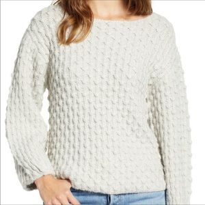 Love By Design Gray Popcorn Knit Sweater Sz XL